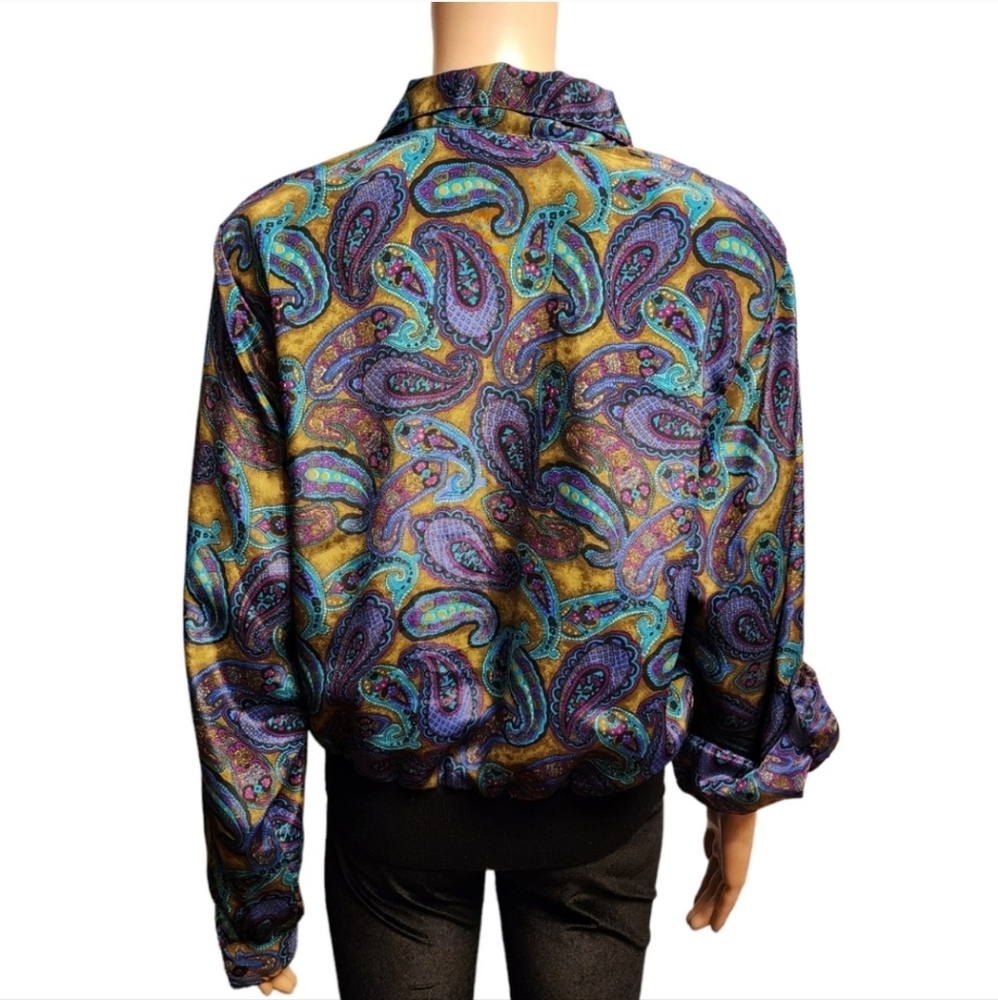 Vintage Paisley Blouse Size L - Picture 4 of 11